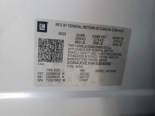 2019 CHEVROLET EQUINOX LT  