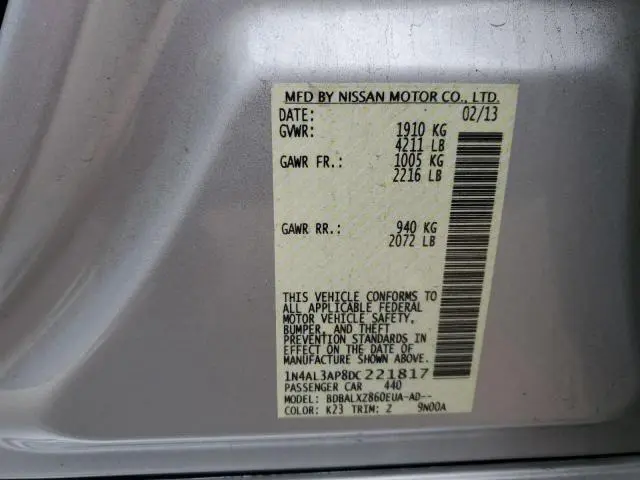 2013 NISSAN ALTIMA 2.5  