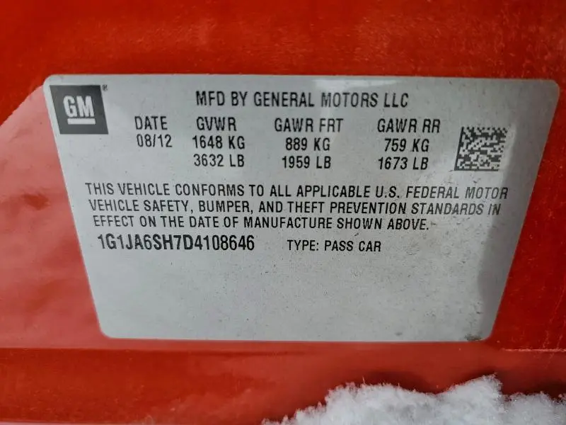 2013 CHEVROLET SONIC LS  