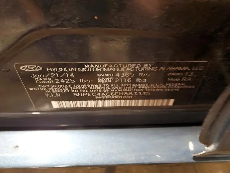 2014 HYUNDAI SONATA LIMITED  