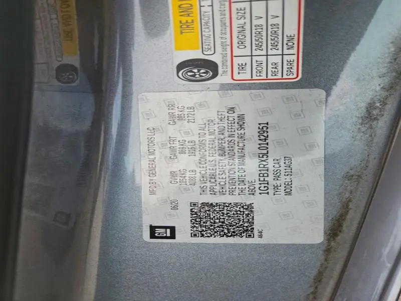 2020 CHEVROLET CAMARO LS  