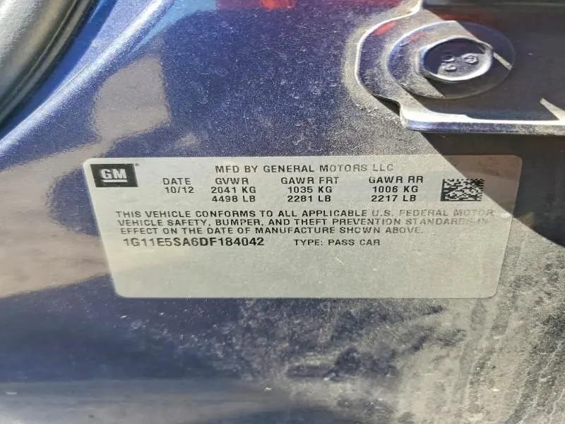 2013 CHEVROLET MALIBU 2LT  