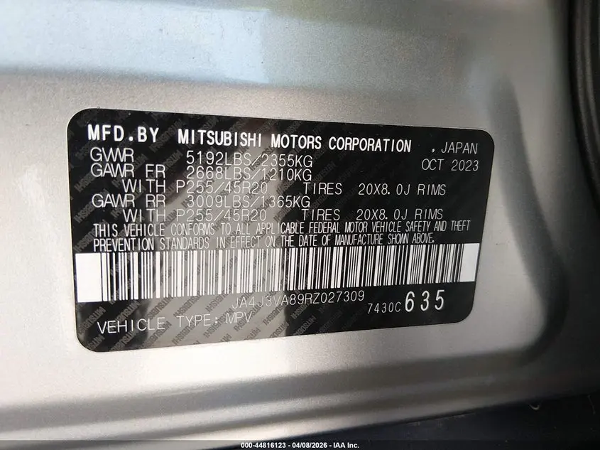 2024 MITSUBISHI OUTLANDER SE 2.5 2WD/SE BLACK EDITION S-AWC/SE BLACK EDITION W/PANO ROOF S-AWC