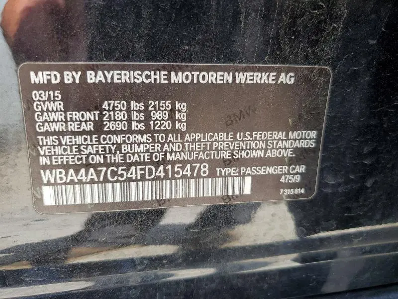 2015 BMW 428 XI GRAN COUPE  