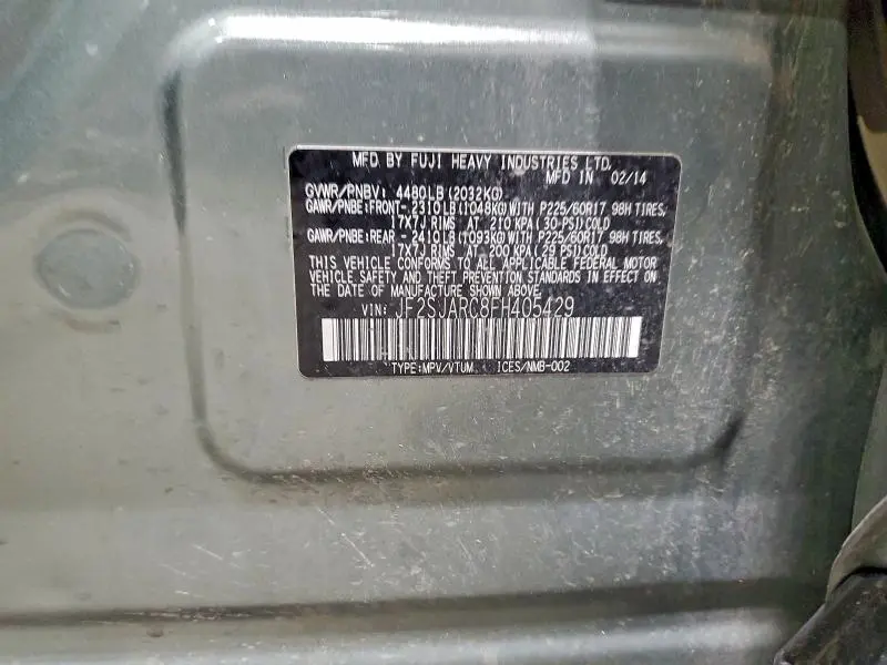 2015 SUBARU FORESTER 2.5I LIMITED  