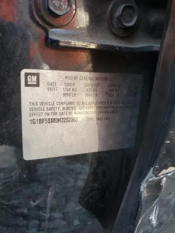 2017 CHEVROLET CRUZE PREMIER  