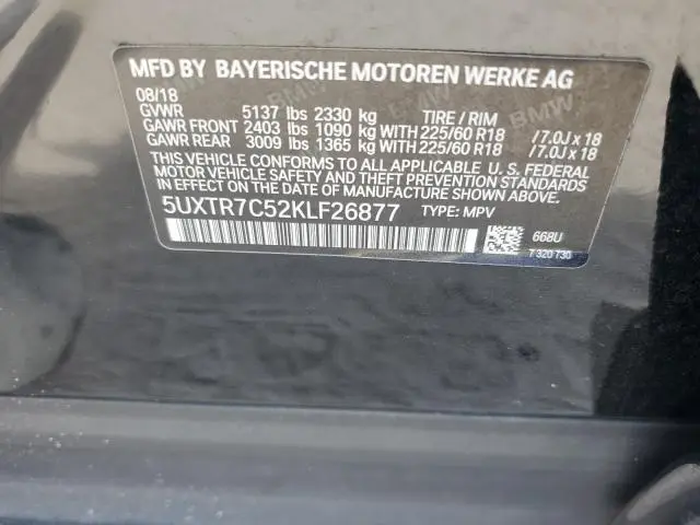 2019 BMW X3 SDRIVE30I  