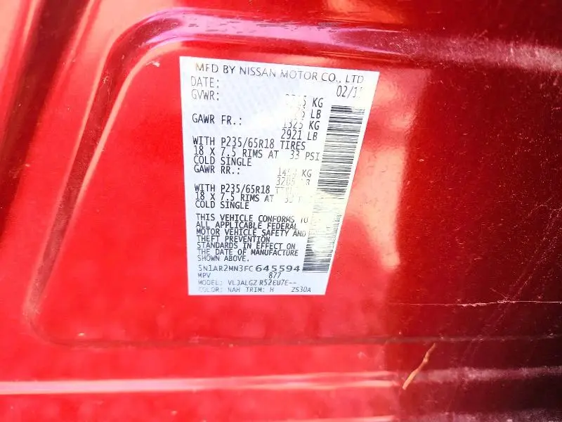 2015 NISSAN PATHFINDER SL  
