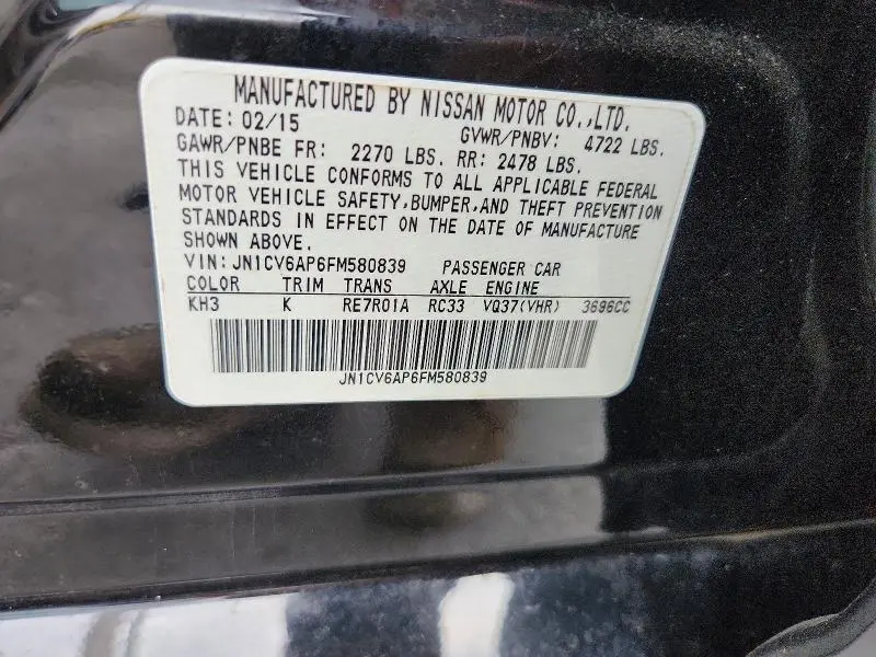 2015 INFINITI Q40 BASE  