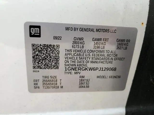 2023 CHEVROLET TRAVERSE LT  