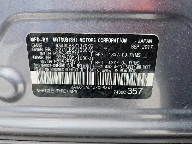 2018 MITSUBISHI OUTLANDER SPORT ES  