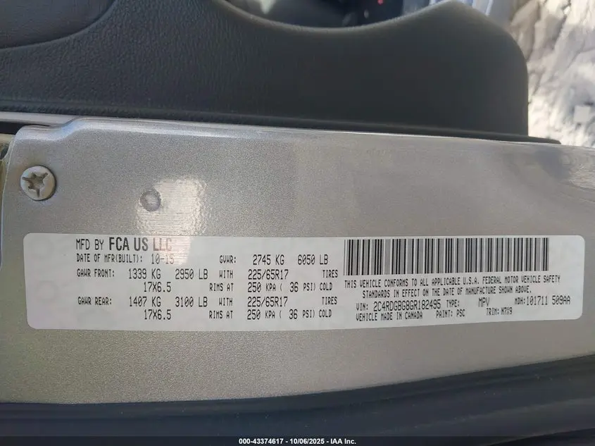 2016 DODGE GRAND CARAVAN SE PLUS