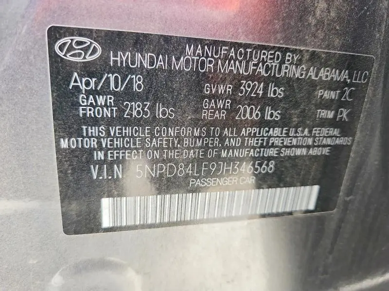 2018 HYUNDAI ELANTRA VALUE EDITION  