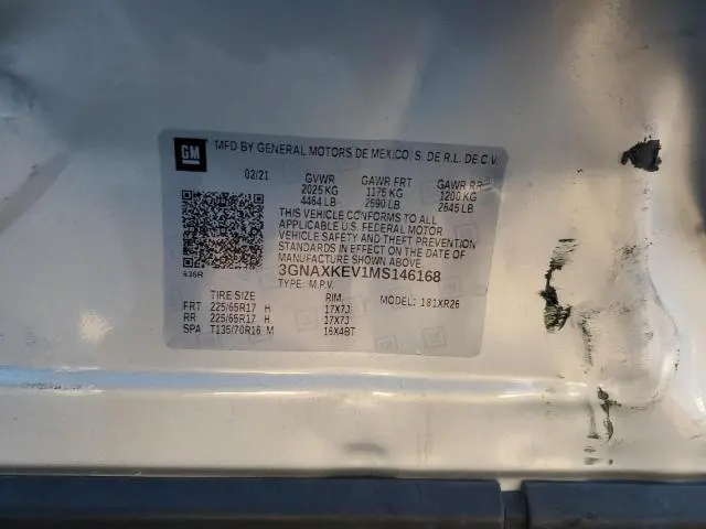 2021 CHEVROLET EQUINOX LT  