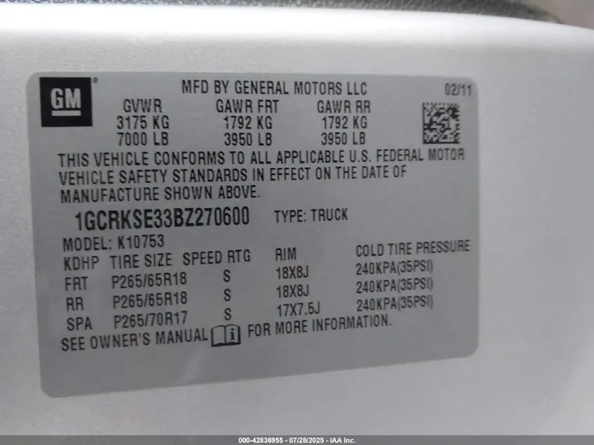 2011 CHEVROLET SILVERADO 1500 LT