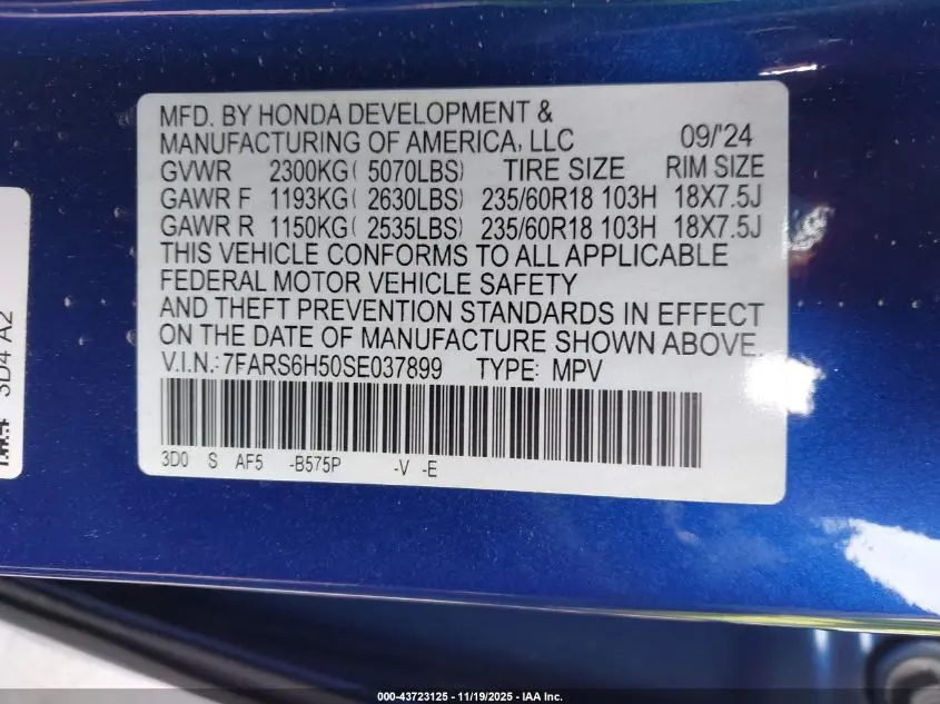 2025 HONDA CR-V HYBRID SPORT