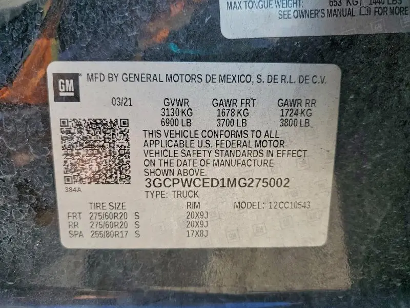 2021 CHEVROLET SILVERADO C1500 LT  