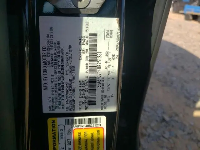 2017 FORD FUSION SPORT  