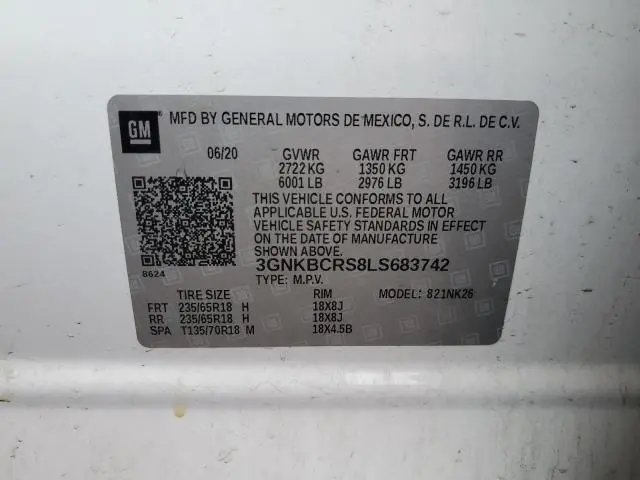 2020 CHEVROLET BLAZER 2LT  