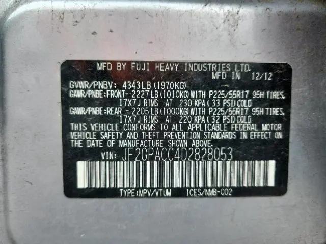 2013 SUBARU XV CROSSTREK 2.0 PREMIUM  