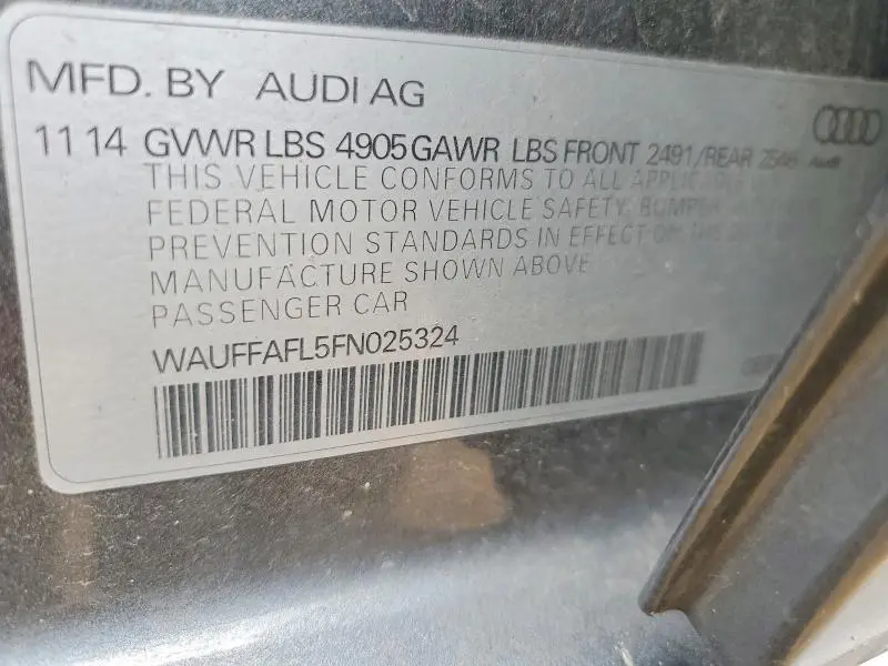 2015 AUDI A4 PREMIUM PLUS  