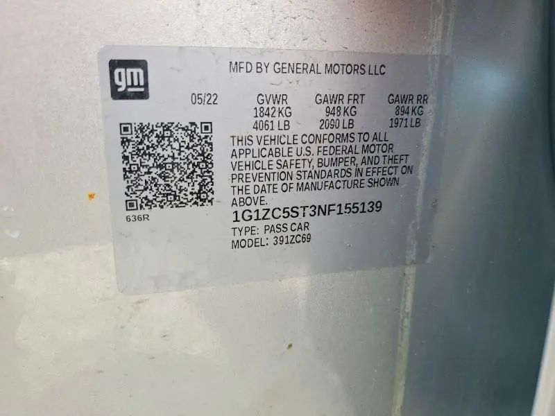 2022 CHEVROLET MALIBU LS  