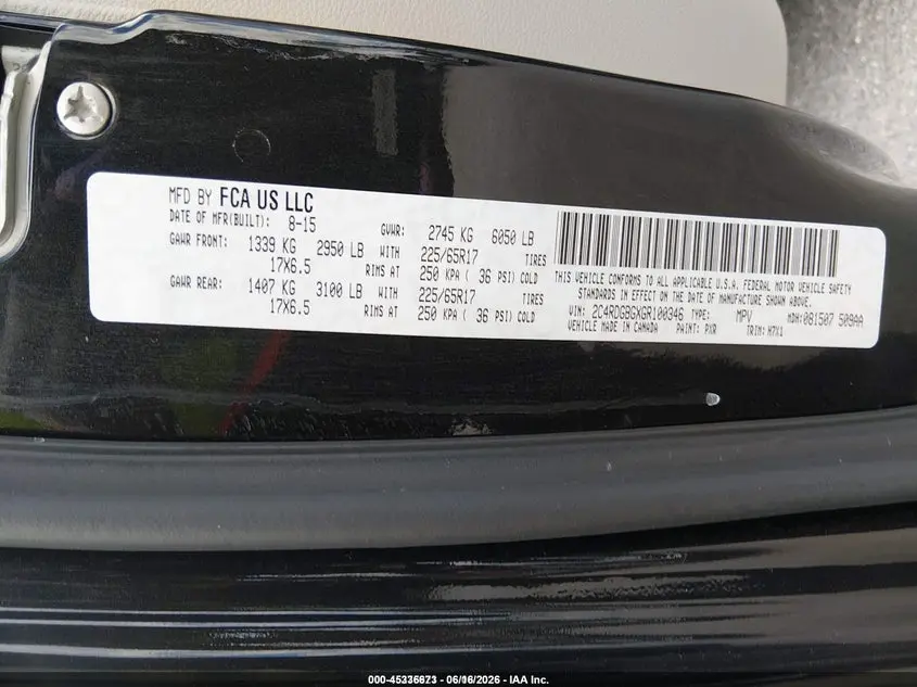 2016 DODGE GRAND CARAVAN SE