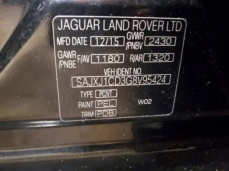 2016 JAGUAR XJ   