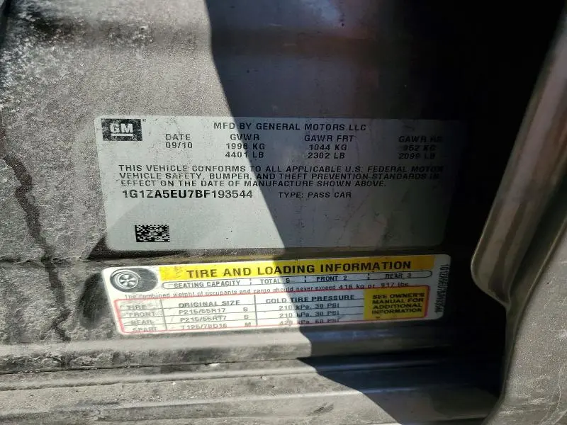 2011 CHEVROLET MALIBU LS  