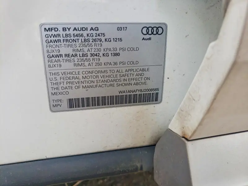 2018 AUDI Q5 PREMIUM  