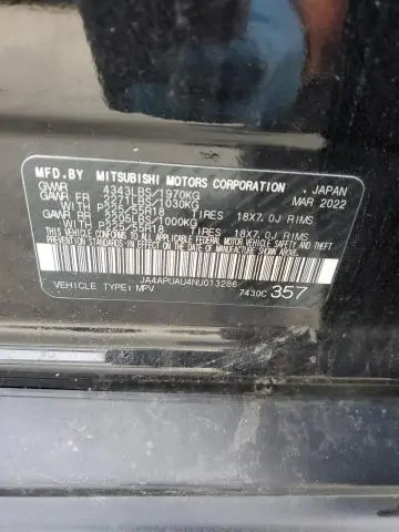 2022 MITSUBISHI OUTLANDER SPORT ES  