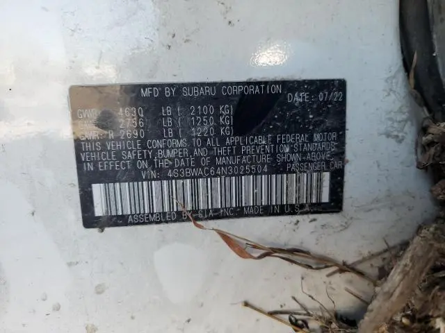 2022 SUBARU LEGACY PREMIUM  