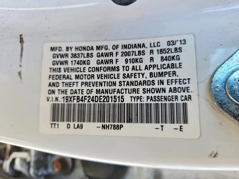 2013 HONDA CIVIC HYBRID  