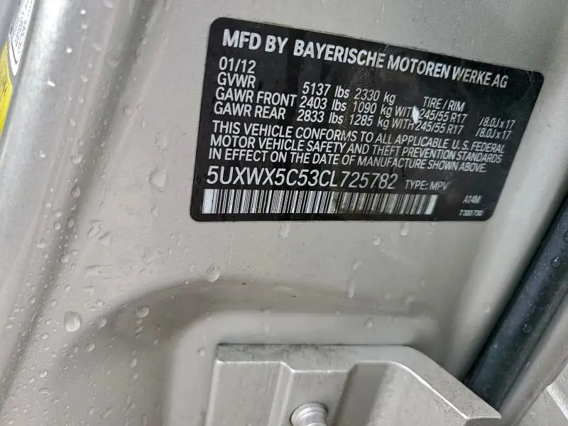 2012 BMW X3 XDRIVE28I  