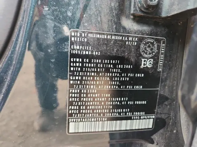 2019 VOLKSWAGEN TIGUAN SE  