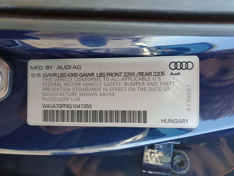 2016 AUDI A3 PREMIUM  