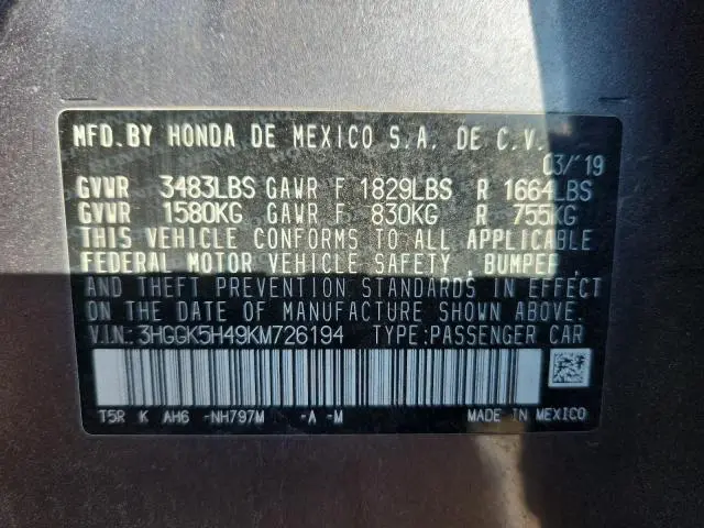 2019 HONDA FIT LX