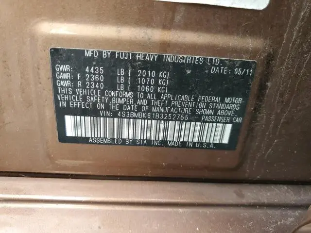 2011 SUBARU LEGACY 2.5I LIMITED  