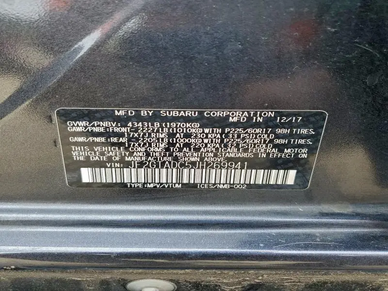 2018 SUBARU CROSSTREK PREMIUM  