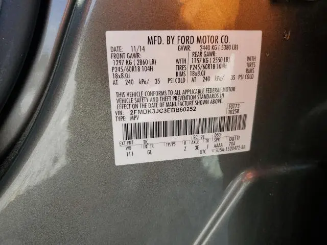 2014 FORD EDGE SEL  