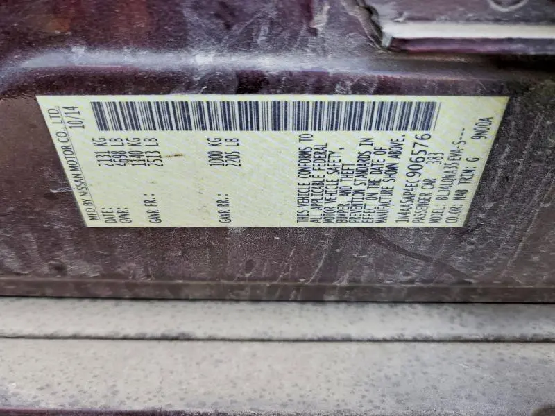 2014 NISSAN MAXIMA S  