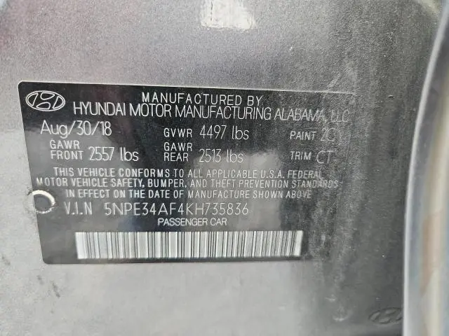 2019 HYUNDAI SONATA SEL  