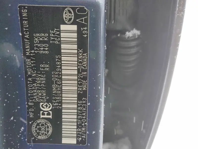 2015 TOYOTA COROLLA L  