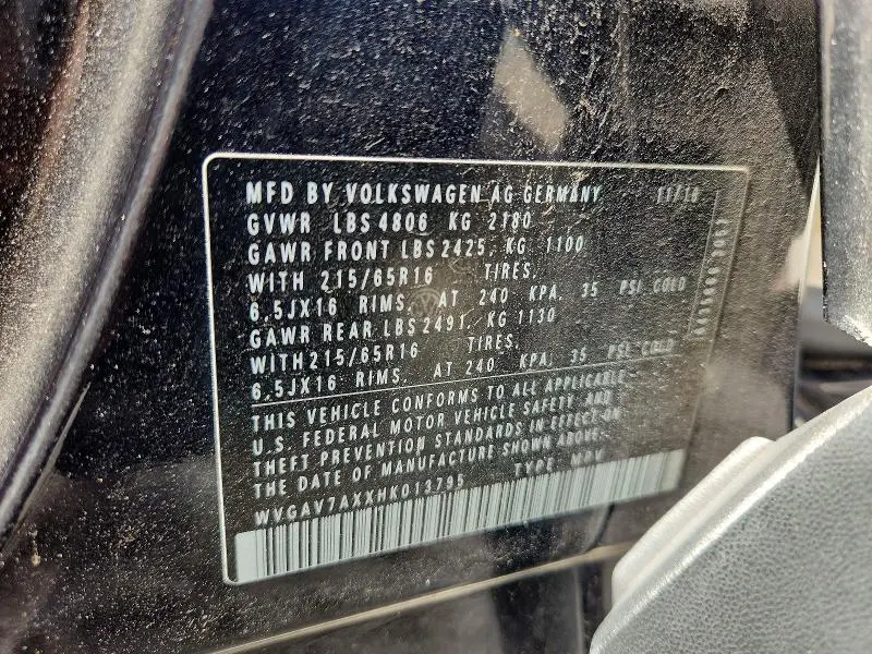 2017 VOLKSWAGEN TIGUAN S  