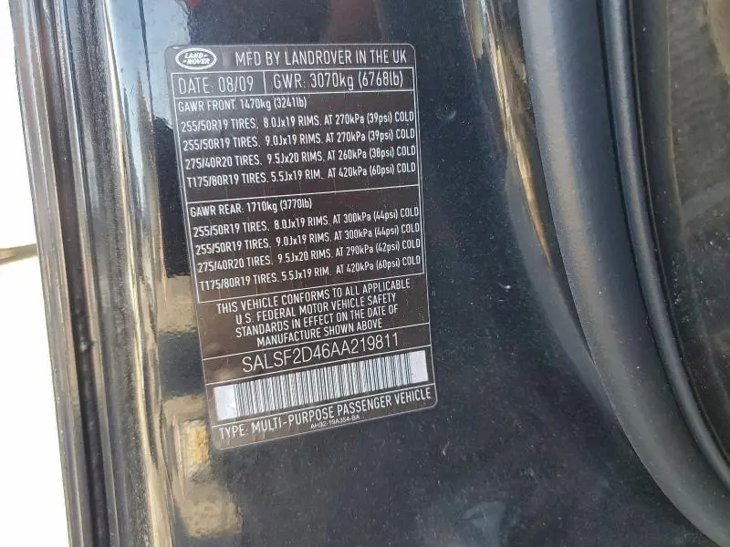 2010 LAND ROVER RANGE ROVER SPORT HSE  