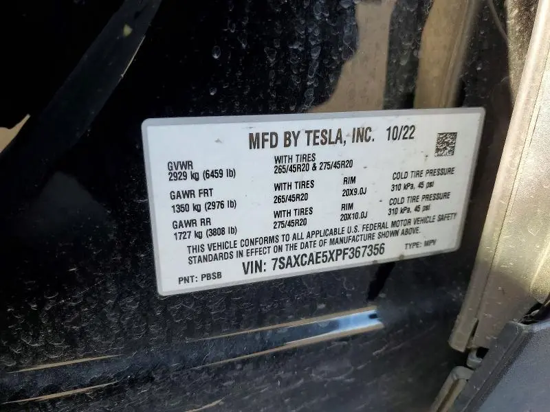 2023 TESLA MODEL X   