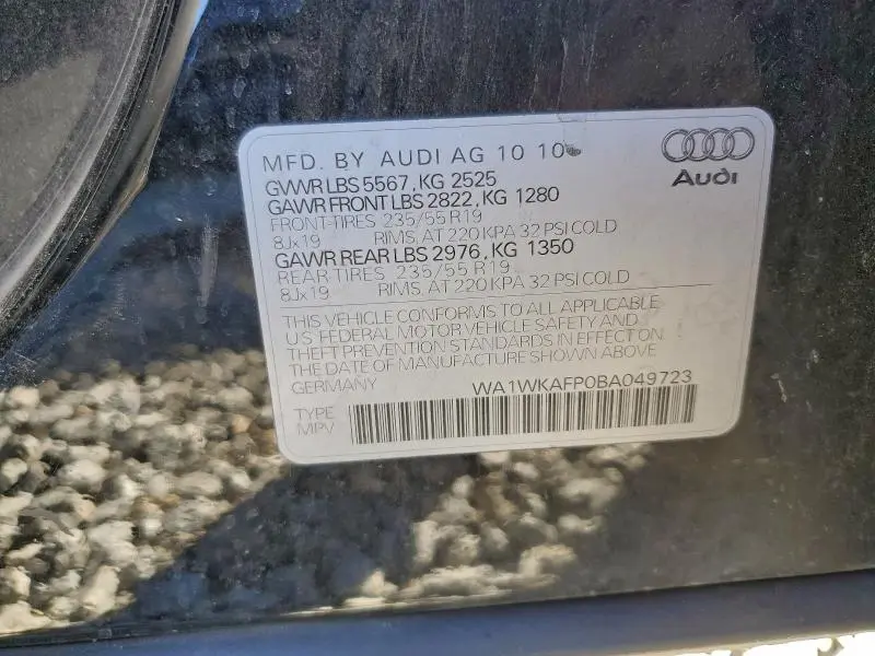 2011 AUDI Q5 PRESTIGE  
