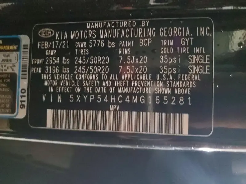 2021 KIA TELLURIDE SX  