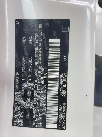 2017 LEXUS RX 350 BASE  