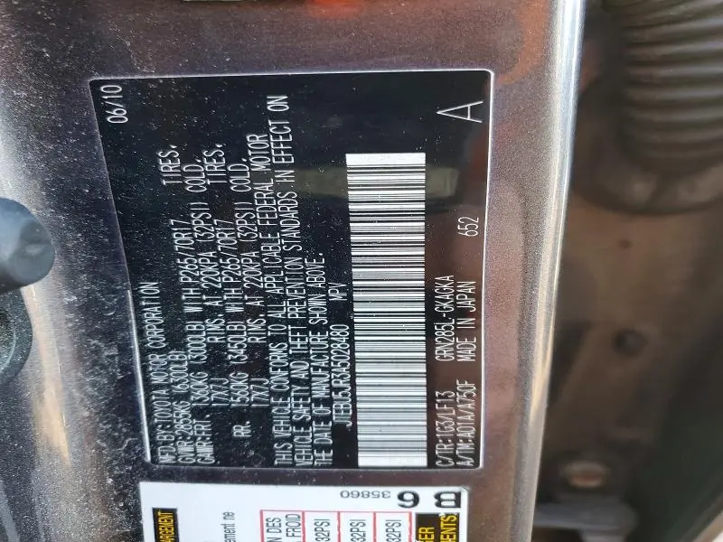 2010 TOYOTA 4RUNNER SR5  